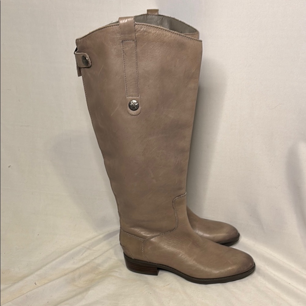Sam Edelman Women Riding Boots Size 5M Flat Leather Wide Calf